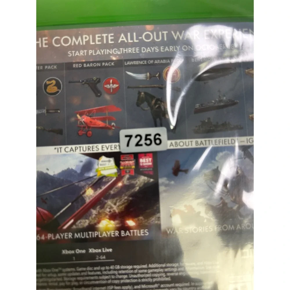 WWI FPS Battlefield 1 Early Enlister Deluxe‎ Edition Xbox One Green Case Shooter